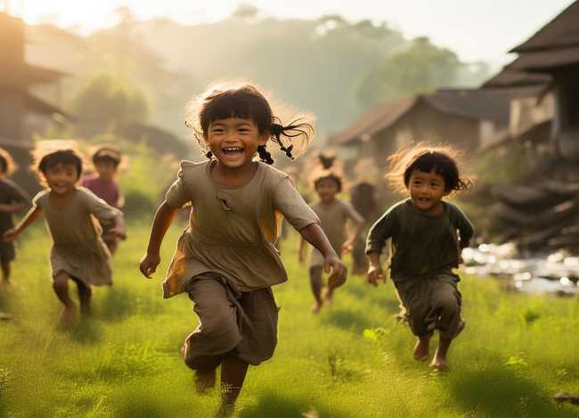 儿童农村生活故事完整版；农村儿童生活图片