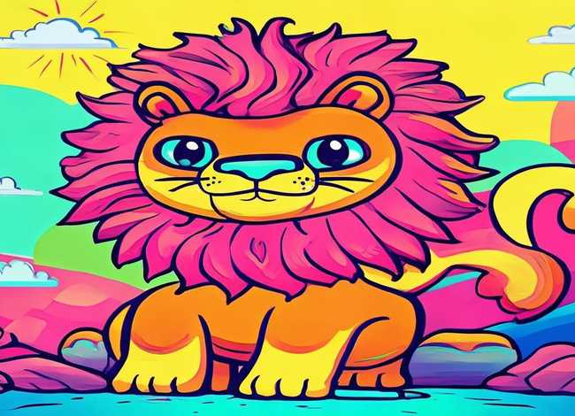醒狮简笔画儿童画，醒狮绘画儿童简笔画