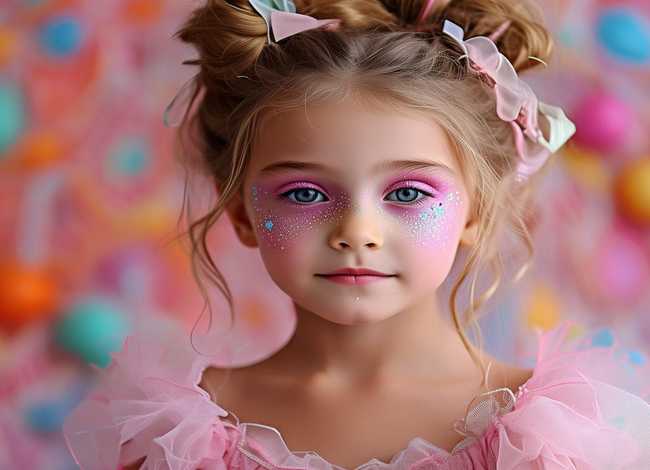 儿童摄影女孩，儿童摄影女孩妆面和造型