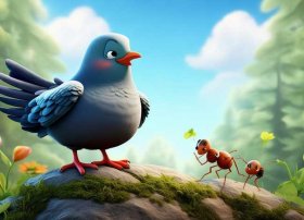 猫小帅儿童故事鸽子和蚂蚁 兔小贝故事鸽子和蚂蚁