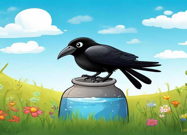 乌鸦喝水儿童故事（乌鸦喝水的故事幼儿版）