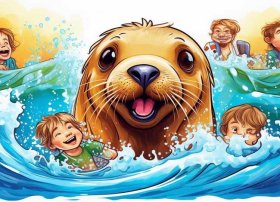 海狮儿童画；海狮儿童画教程