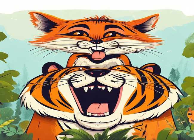 儿童画狐假虎威连环画，儿童画狐假虎威连环画图片