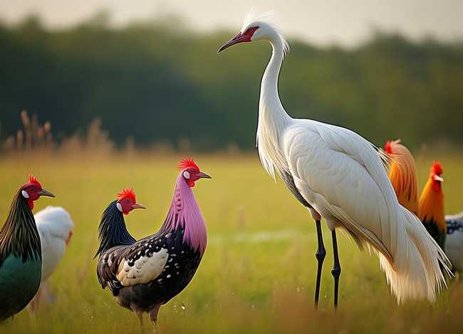 儿童成语故事动画片鹤立鸡群、成语故事鹤立鸡群图片