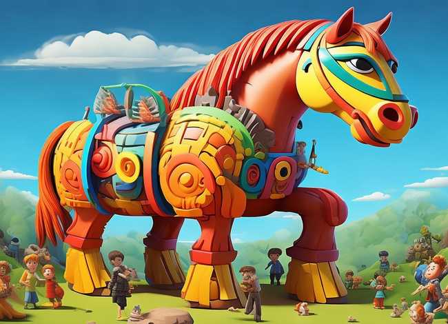 儿童绘本特洛伊木马、儿童绘本特洛伊木马怎么画