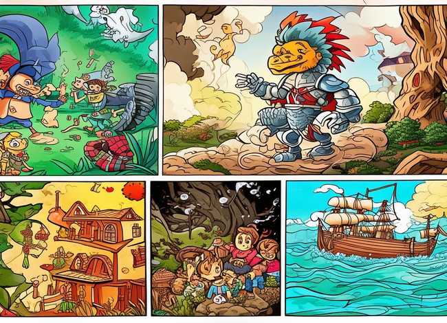 儿童连环画5张、儿童连环画5张图片