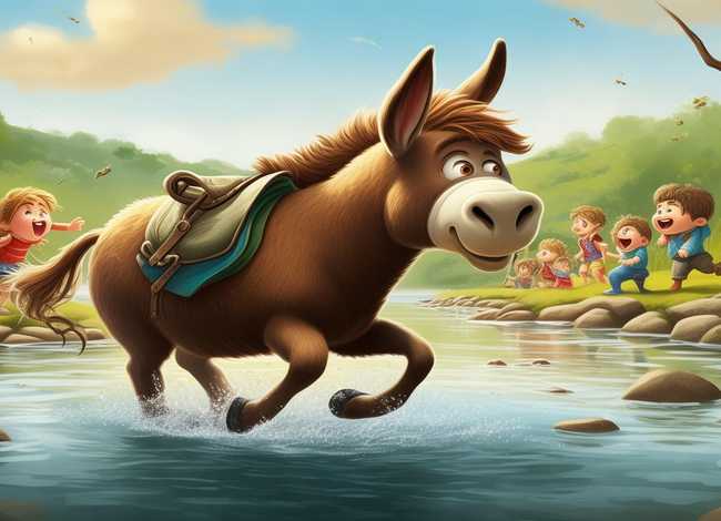 驴子过河的故事400字作文（驴子过河的故事400字作文四年级）