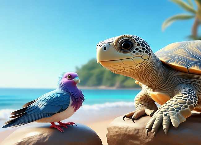 儿童故事鸽子和海龟的故事 海龟与鸽子的故事