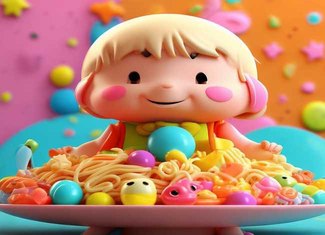 儿童面条图片（儿童面条图片卡通）