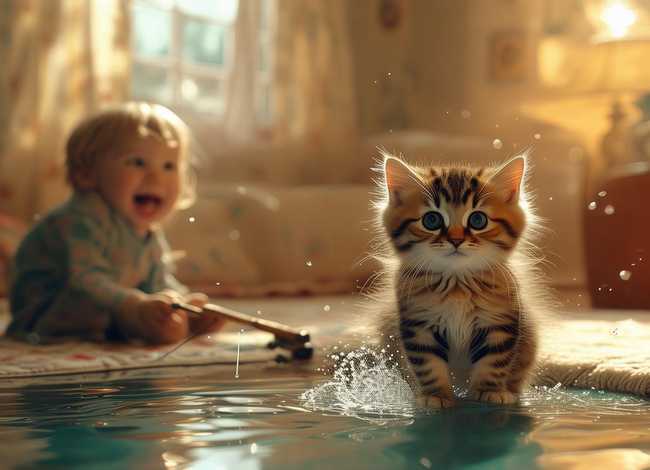 儿童睡前故事小猫钓鱼、幼儿故事在线听睡前小猫钓鱼