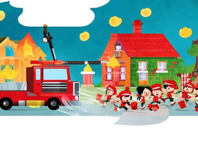 儿童故事消防车灭火 - 消防车灭火的故事幼儿故事