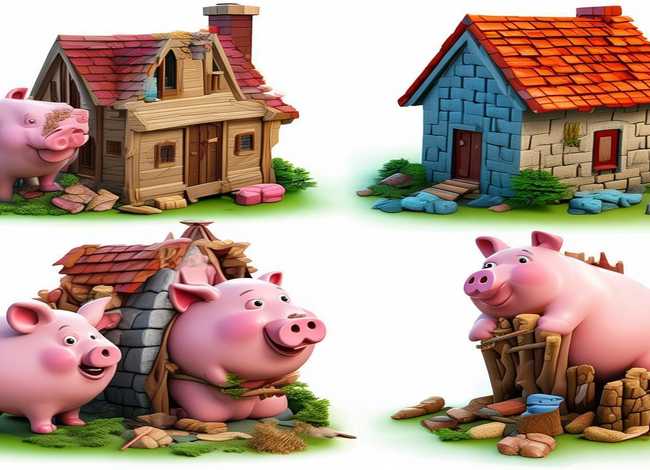 儿童故事三只小猪盖房子；三只小猪盖房子的故事幼儿版