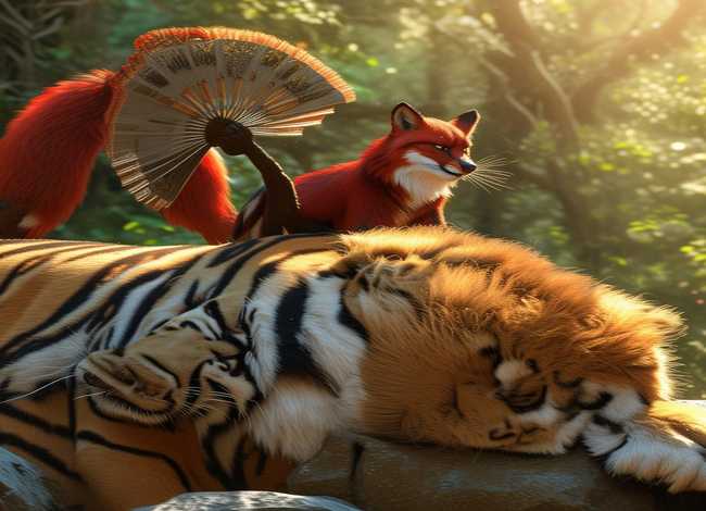 狐假虎威的小故事视频 - 狐假虎威的小故事视频动画