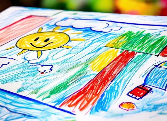 简单儿童绘画作品，简单的儿童绘画作品