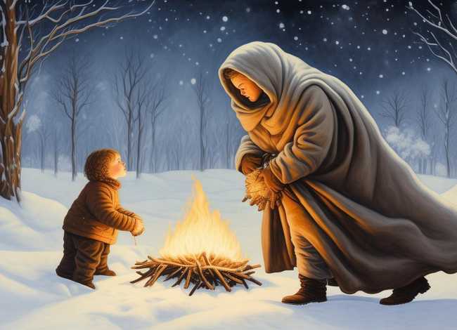 雪中送炭寓言故事手抄报、雪中送炭寓言故事手抄报简单