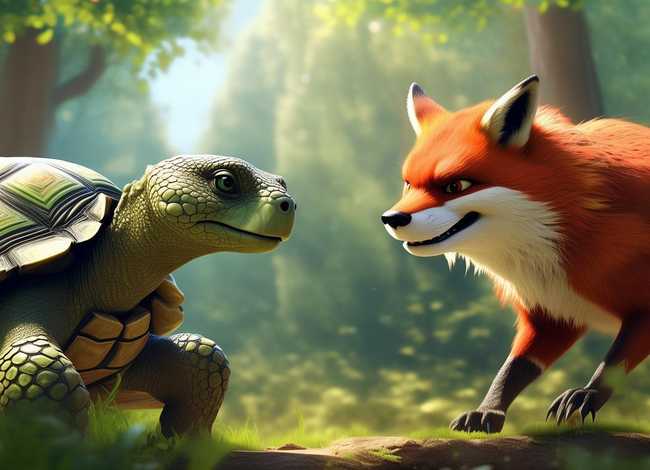 乌龟斗狐狸儿童故事；乌龟斗狐狸的故事