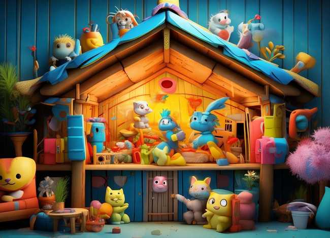 儿童动物房、儿童画画大全简单漂亮 动物 房子