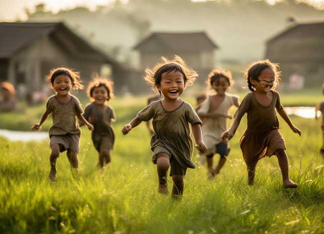 儿童农村生活故事完整版；农村儿童生活图片