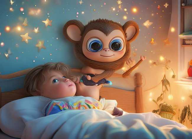 儿童猴子故事3-6岁睡前绘本，睡前故事幼儿故事大全猴子