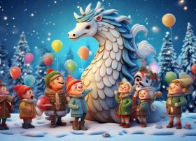 海马体的故事儿童（海马体儿童圣诞照）