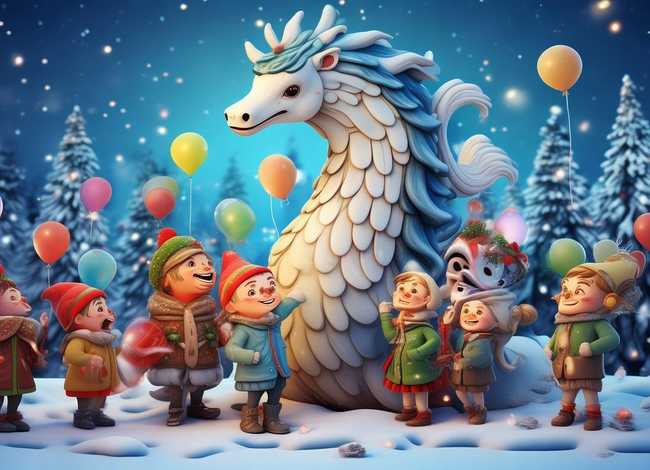 海马体的故事儿童（海马体儿童圣诞照）