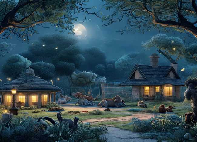 晚安动物园绘本故事；晚安动物园绘本故事图片