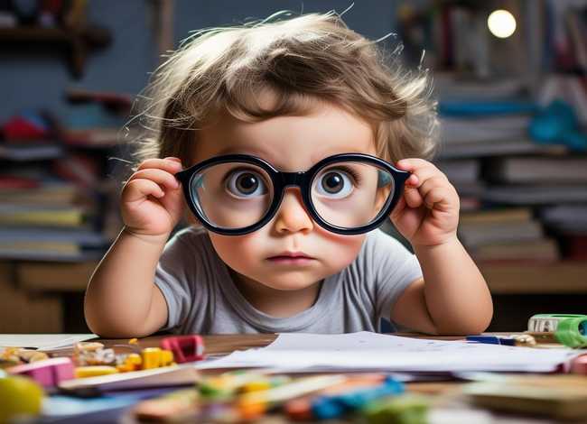 儿童近视眼的可怕图片（小孩近视可怕图片）