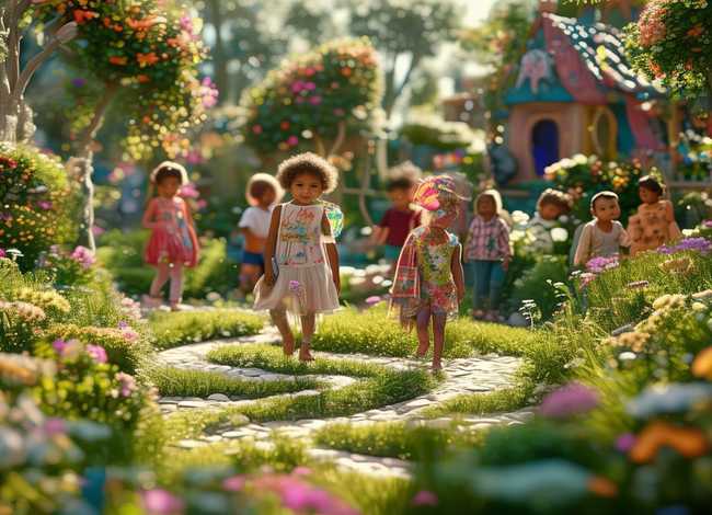 儿童故事花园迷宫（花园迷宫绘本故事图片大全）