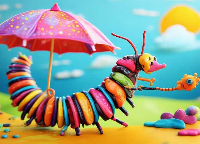 蜈蚣创意儿童画，蜈蚣创意儿童画怎么画