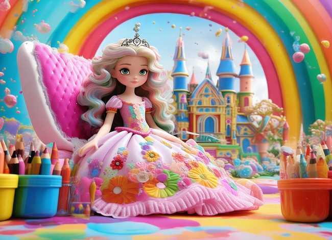 儿童填色画图片公主；儿童填色画图片公主怎么画