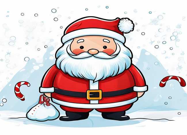 圣诞老人儿童图片，圣诞老人儿童图片简笔画