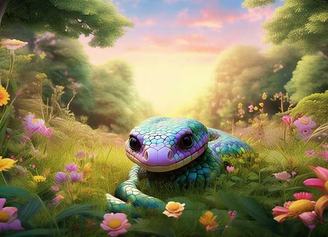 小蛇故事绘本；绘本故事大全带图片小蛇散步