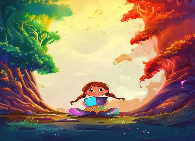 比画风儿童故事绘画本、比画风这个故事发生在什么和什么之间