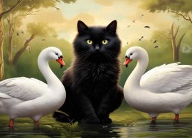 猫小帅故事野天鹅、猫小帅故事野天鹅图片大全