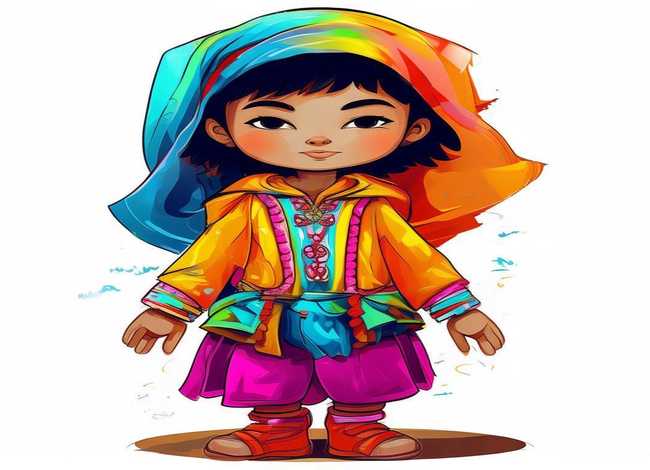 民族儿童简笔画 民族儿童简笔画彩色