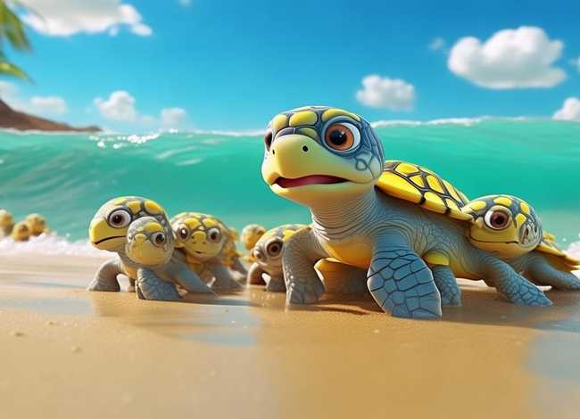 小海龟历险记儿童故事、小海龟历险记2