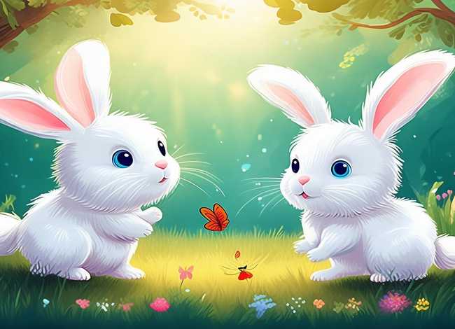 两只小兔子的绘本，两只小兔子的绘本图片