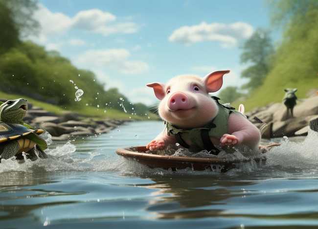 一群动物过河的笑话（一群动物过河的笑话视频）