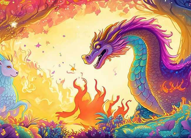 神话故事儿童画图片 神话故事画画图片