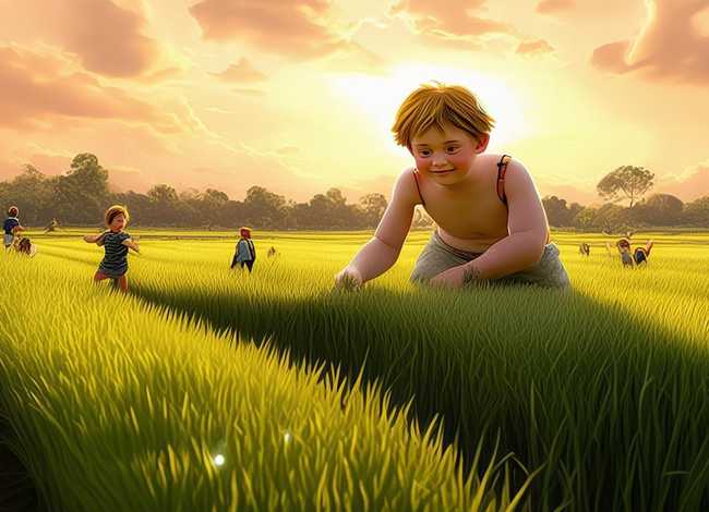 稻田里的巨人儿童故事，稻田里的故事教案