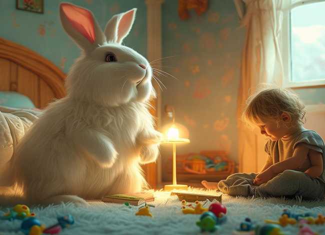 儿童故事大白兔图片，大白兔的故事 睡前故事