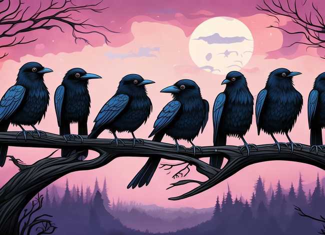 睡前故事 七只乌鸦 - 睡前故事 七只乌鸦图片大全