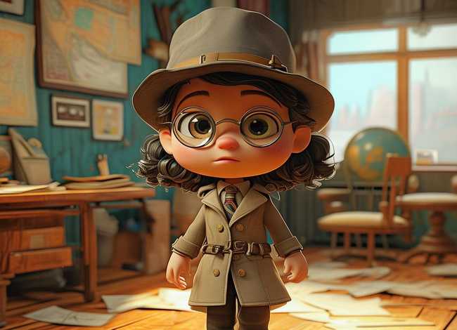 侦探小女孩动画片、超级侦探动画片小女孩