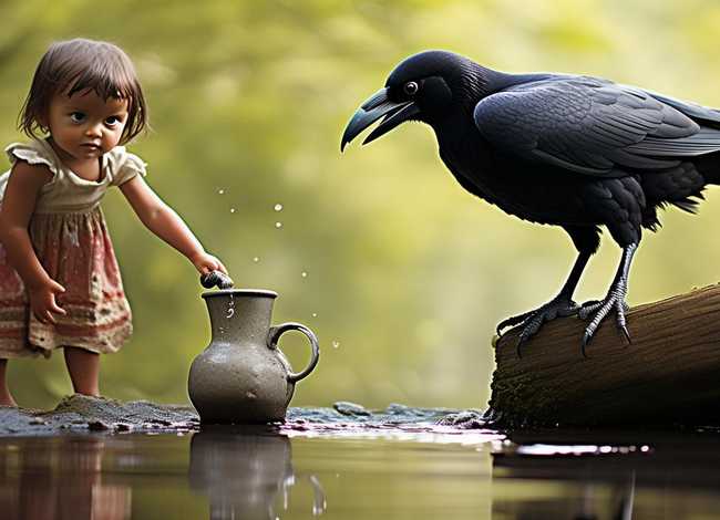 乌鸦喝水幼儿故事内容；乌鸦喝水幼儿故事内容是什么