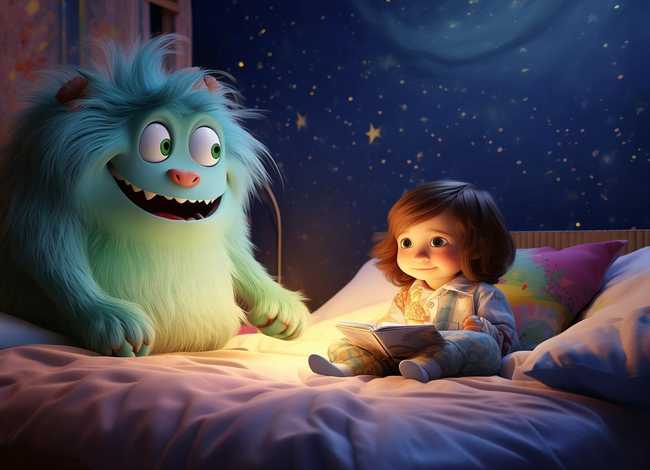 儿童睡前童话故事小怪兽，小怪兽的睡前故事