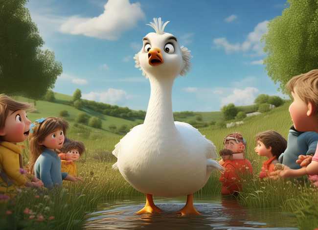 儿童故事大白鹅的故事完整版、大白鹅的故事幼儿故事