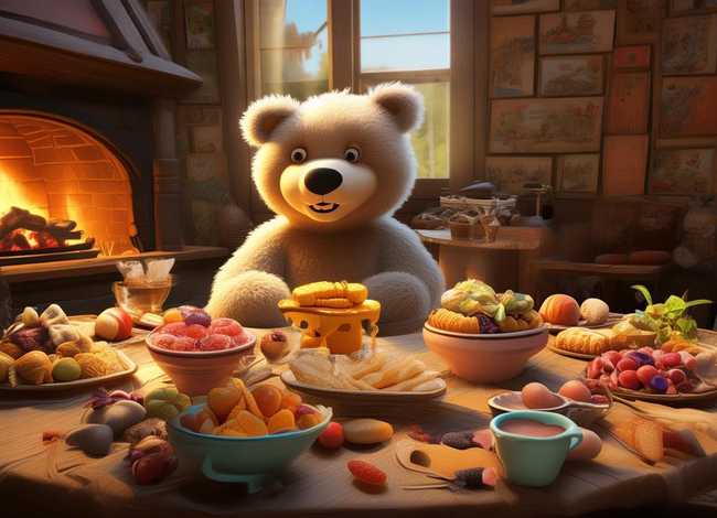 睡前故事小熊请客、小熊请客故事绘本