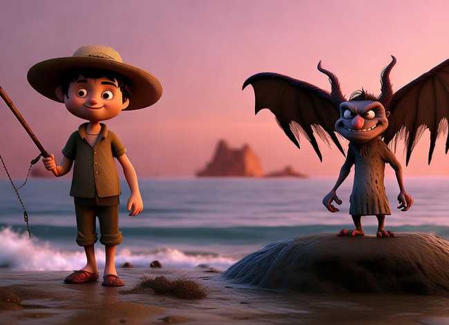 儿童寓言故事渔夫与魔鬼、渔夫和魔鬼的故事 寓言故事