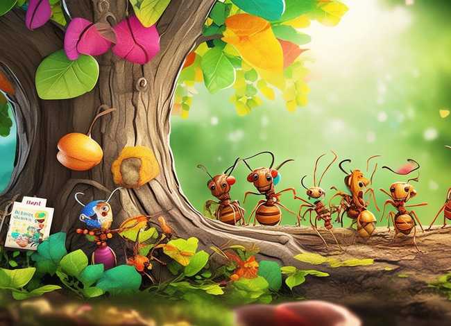 蚂蚁故事图片，蚂蚁故事绘本图片