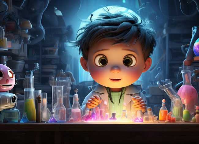 科学故事儿童简短绘画，科学故事简笔画